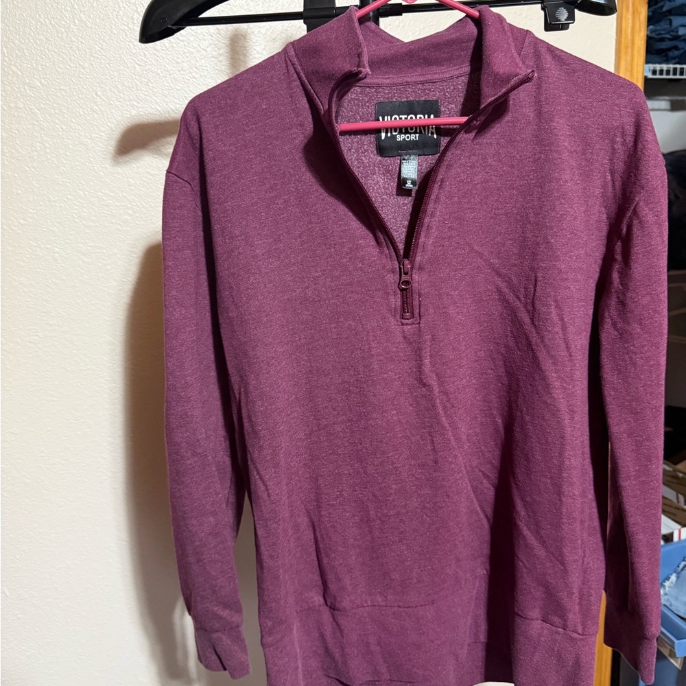 Victoria‎ Sport Women's Plum Half-Zip Turtleneck Sweater